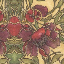 Art Nouveau Anemone Floral Print Italian Paper ~ Leonardo Communication